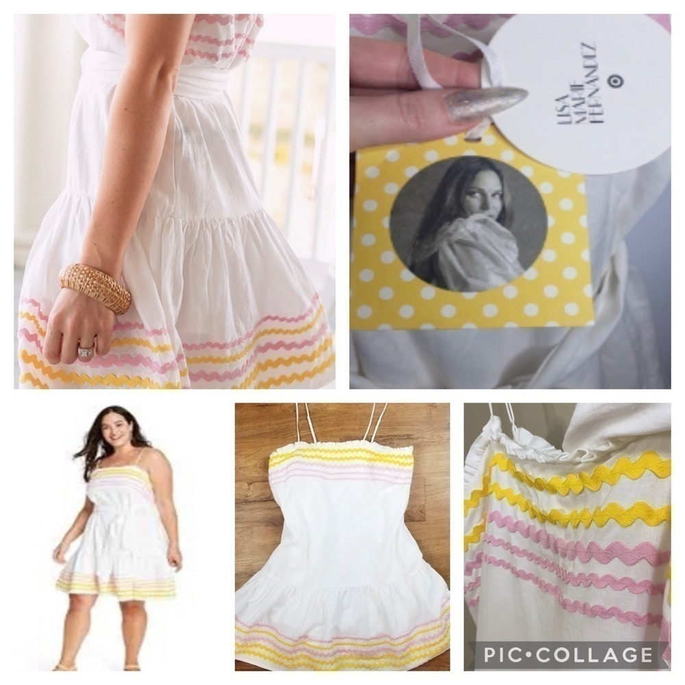 𝅺FEMININE love shack style ric RAC RARE frilly dress BY LISA MARIA FERNANDEZ